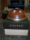 Steuben Golden Brown Aurene Intersia Globe Glass Shade 10" Good Condition w Box