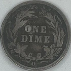 1898-O Barber Silver Dime in a SAFLIP® - VG- (Good+) Details Scratched