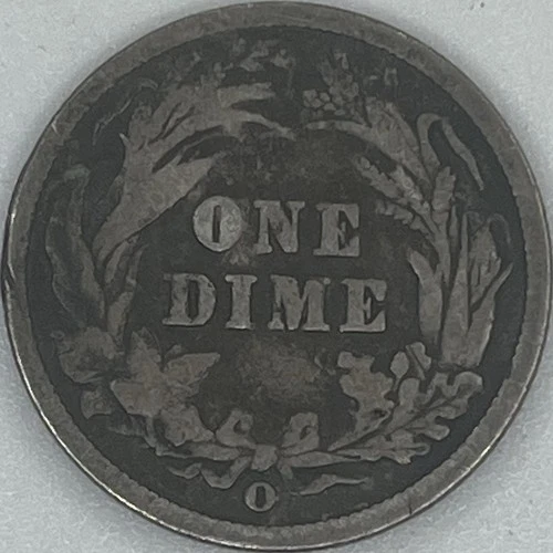 1898-O Barber Silver Dime in a SAFLIP® - VG- (Good+) Details Scratched
