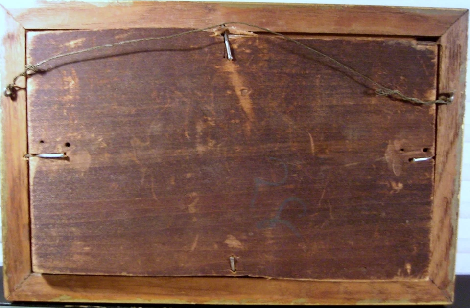 Antigua tabla al óleo pintura paisaje marino faro naufragio Cabo Ann Massachusetts? Foto 4 de 4