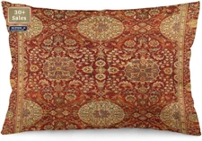 Ottoman Court Carpet Print 24 Throw Pillow Covers 12"X20" Soft Velvet Decorative