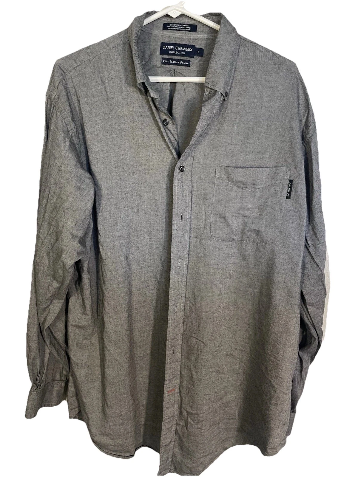 Daniel Cremieux Shirt Mens L Gray Linen Blend Italian Fabric Button Down
Opens in a new window or ta