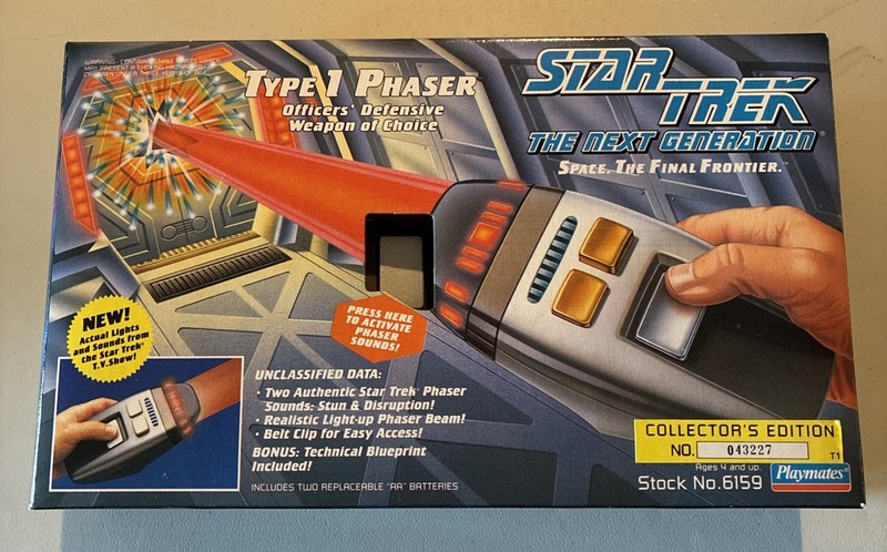 1994 Playmates Star Trek The Next Generation Type 1 Phaser Collector's Edition