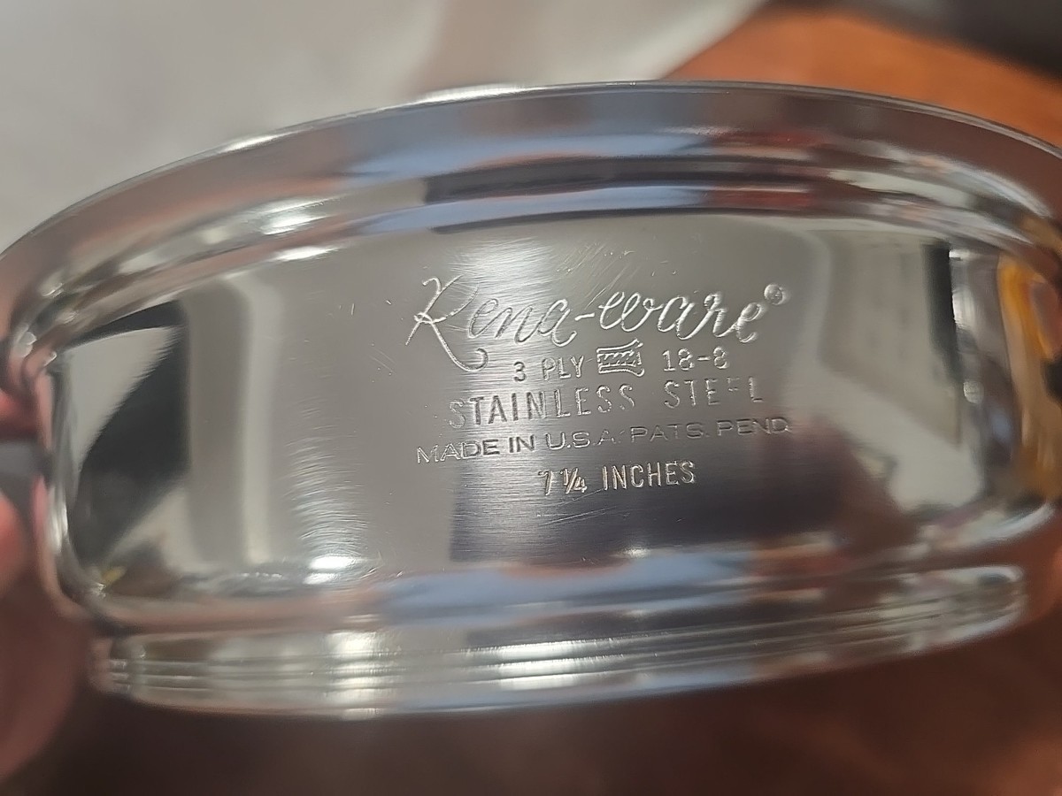 Vintage Rena Ware 7-1/4” 3 Ply 18-8 Stainless Skillet Pan