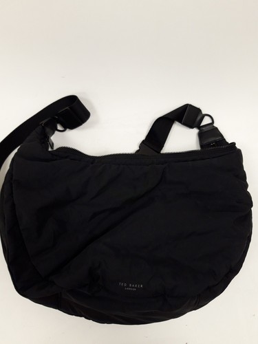 TED BAKER Ladies Large Black Zip-Up Crossbody Everyday Use Bum Bag Pre - Loved - Picture 13 of 21
