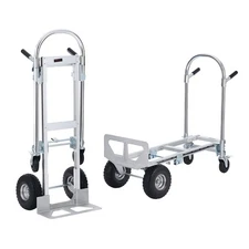 VEVOR Aluminum Folding Hand Truck 2 in 1 Design 1000 lbs Capacity Heavy Duty Ind