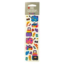 Vintage Mrs. Grossman's Travel Luggage Die Cut Stickers, 3 Sheets, Sealed