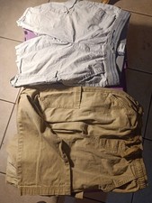 Lot Of Two Boys Old Navy Gray Shorts And Faded Glory Dark Khaki Pants LG 10-12