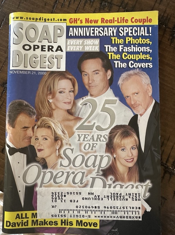 Soap Opera Digest Magazine November 1, 2000