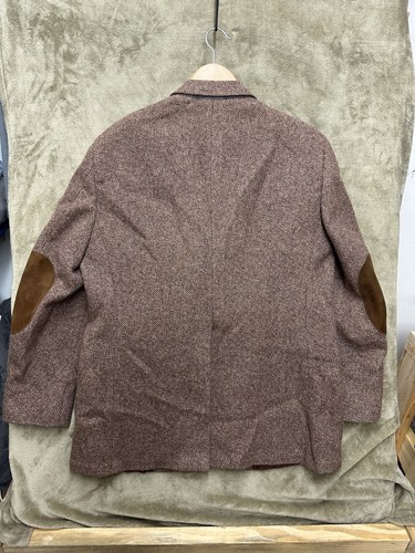 VTG Woolrich Men's Wool Blazer 46R Brown Plaid Tweed Sport Coat Jacket USA MADE - Picture 10 of 13
