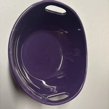 Rachael Ray Purple Plum Stoneware Baking Dish Mixing Bowl 10" #H017 VGC