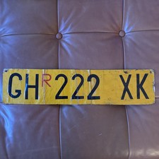 Italy Trailer License Plate. Italian Vintage Rimorchio Tag Gh 222 Xk Italy Trailer License Plate. Italian Vintage Rimorchio Tag Gh 222 Xk