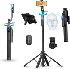 64" AI Face Motion Tracking Tripod Gesture Control 360  Rotating Selfie Stick US