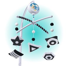 Montessori Mobile Baby for Crib TINITIGIES - Black and White Mobile Give Vi...