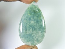 Natural Moss Agate Pear Shape Designer Healing Crytsal Loose Gemstone32X55MM