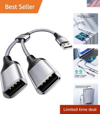 USB 2.0 Splitter Hub: Charge 2 iPhones  Sync Devices - 1ft Durable Cable