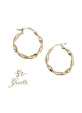 Orecchini ORO GIALLO a forma di Cerchio Intrecciato ORO 18KT 750% List. 335€