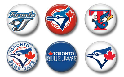 Toronto Blue Jays Magnet Set of Six 1 inch'' Refrigerator Magnets