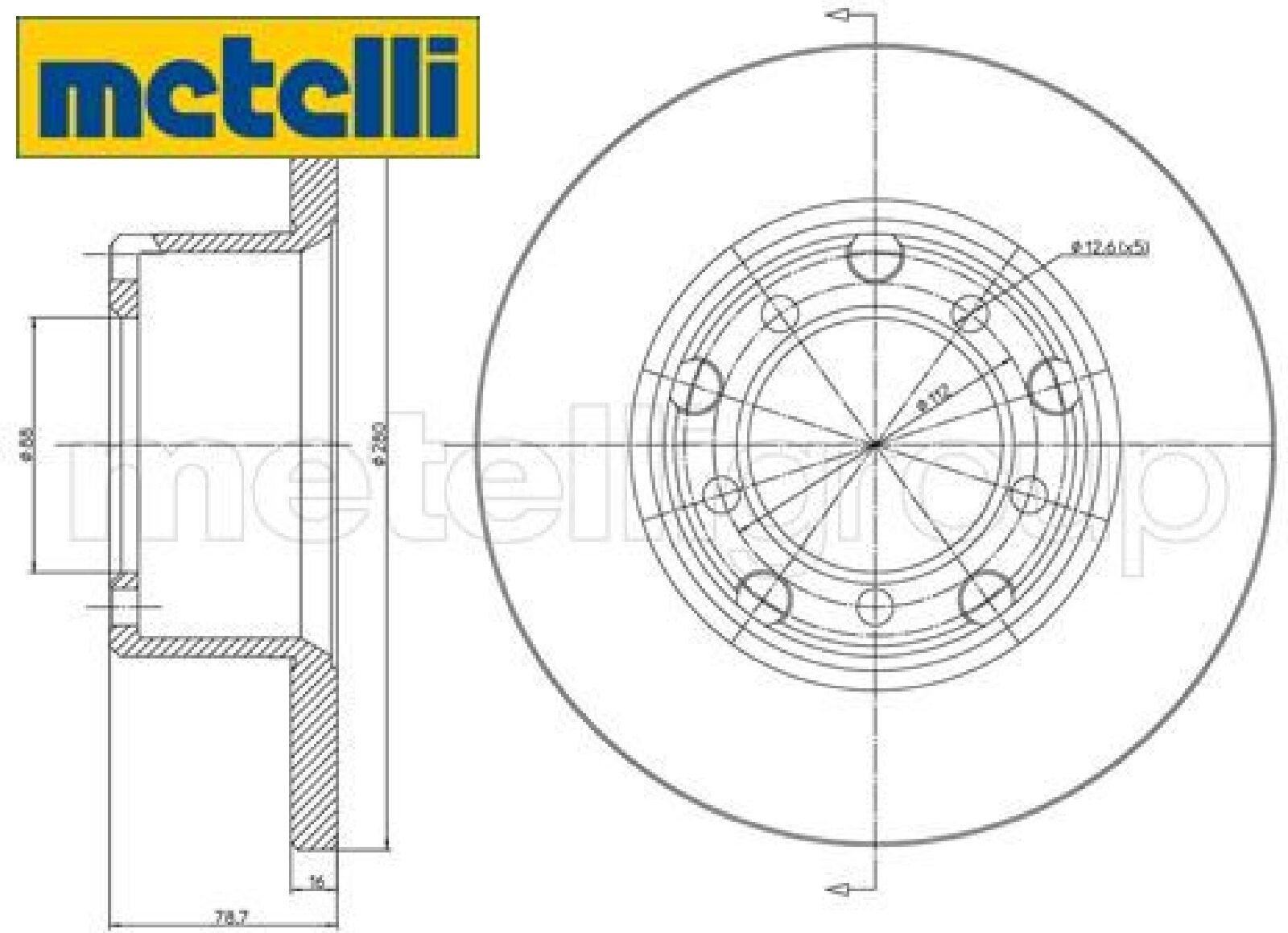 2x Bremsscheibe metelli 23-0210 2 Bremsscheiben Vorderachse Vorne