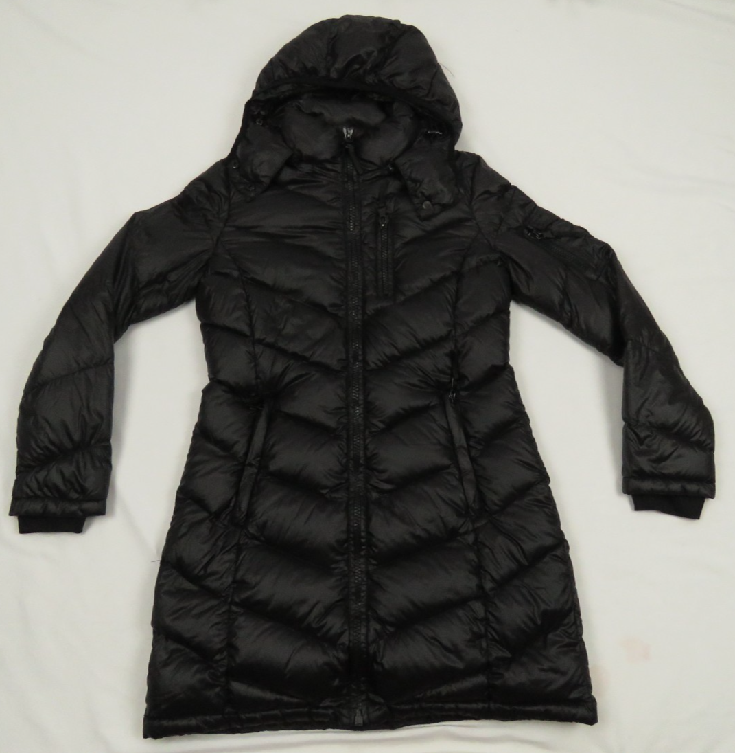 k Andrew Marc Premium Down Quilted Packable Hooded Full Zip Puffer