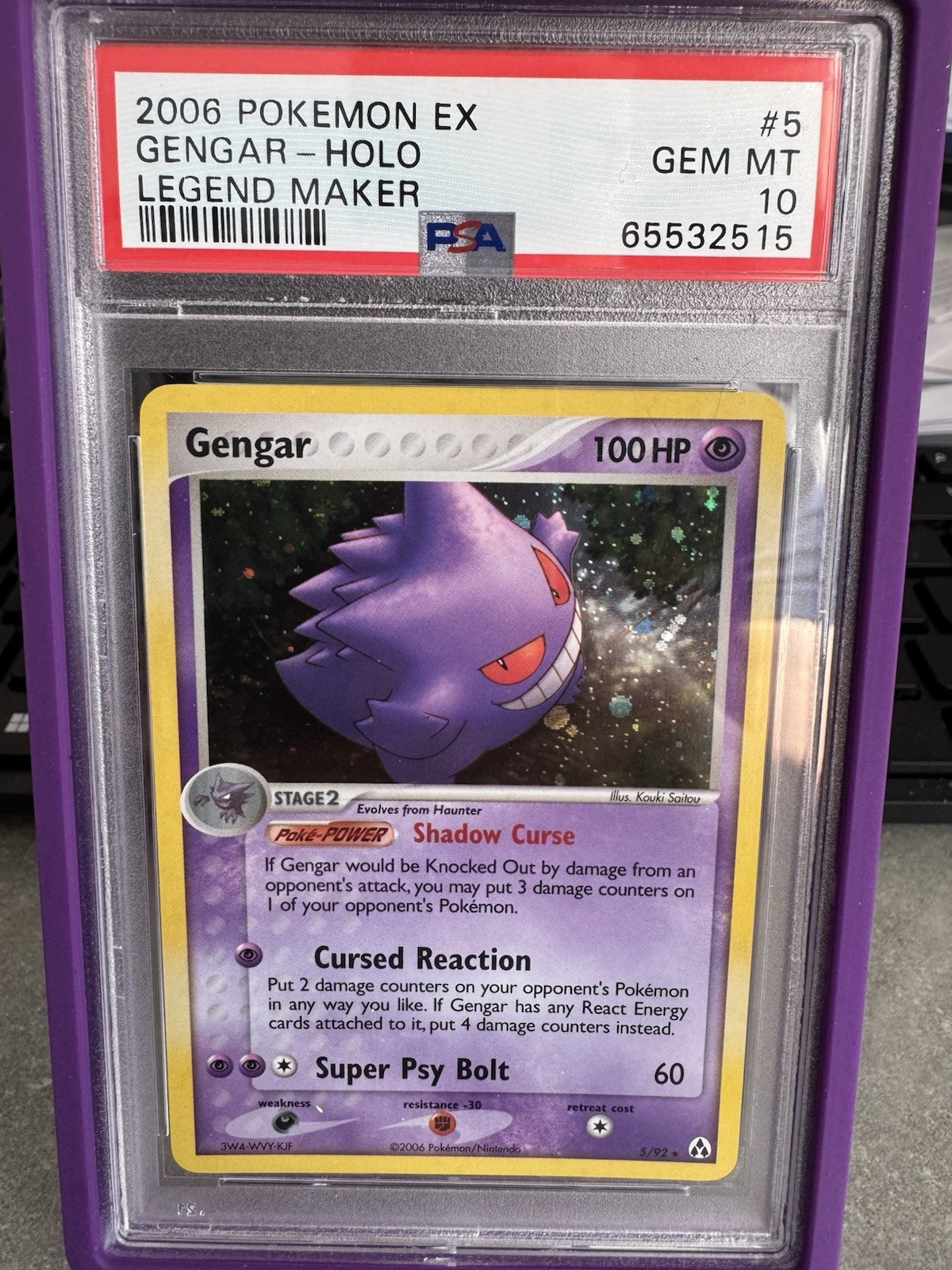 Pokemon Gengar EX Legend Maker Holo Rare #5 PSA 10 Gem Mint