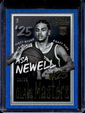 2025-26 Panini Signature Series Asa Newell Class Masters Blue Prizm RC #/25