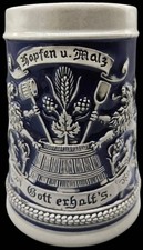 Vintage 1990er Gerz Bierkrug - West Germany - Hopfen u. Malz - Ohne Deckel