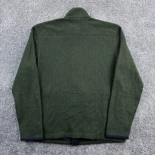 Prana Barclay Sweater Jacket Mens Large Green Wool Blend Ribbed Zip M2BARC310 image 6