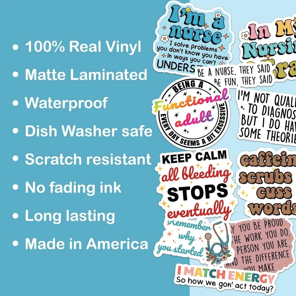 10pcs Nurse Sticker, Inspirational Nurse, Motivational Nursing, Healthcare Hero - Image 3 of 4