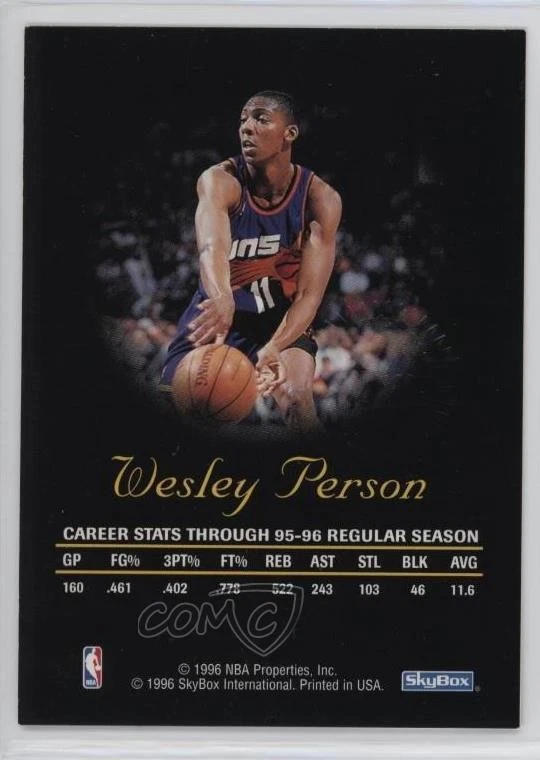 1996-97 Skybox Premium Autographics Black Ink Wesley Person Auto - Image 2 of 3