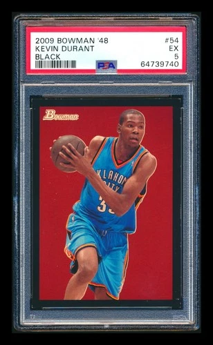 2009-10 BOWMAN 1948 KEVIN DURANT BLACK PARALLEL THUNDER VERY RARE #12/48 PSA 5!