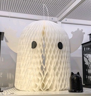 IKEA KUSTFYR Hanging Decoration Ghost White 20'' Halloween Decor New