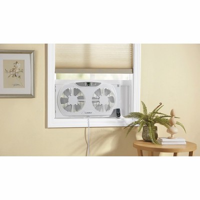 Lasko Remote Control Electronically Reversible Twin Window Fan with - FreeShip