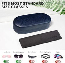 Hard Shell Sunglasses Case, Classic Large Glasses Case for Women Men, Sunglass E