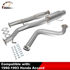 4 Rolled Muffler Tip Catback Exhaust System For 90-93 Honda Accord 4 Rolled Muffler Tip Catback Exhaust System For 90-93 Honda Accord