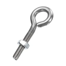 Eye Bolts, M10 x 60mm Threaded EyeBolt Silver Eye Hooks with Nut