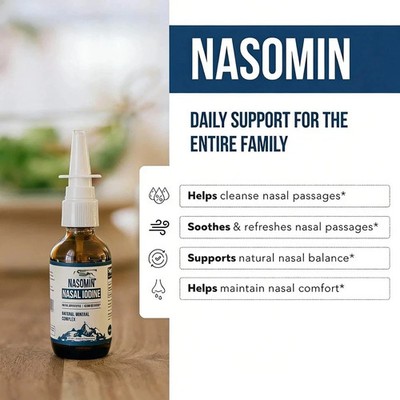 Triquetra Nasomin Nasal Iodine Spray Natural Sinus Cleanse 2 Fl Oz