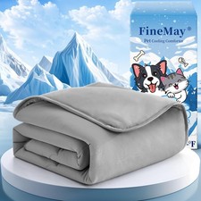 Light Grey Cooling Blanket Dogs Lightweight QMAX 0.45 Soft Breathable 30x40