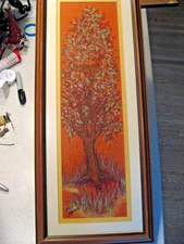 Kristin Schuyler Signed Framed Print - Tree of Life Baby Birds in Nest Being Fed