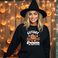 Cutes Pumpkin Sweatshirt, Halloween Sweatshirt, Fall Crewneck, Halloween Costume