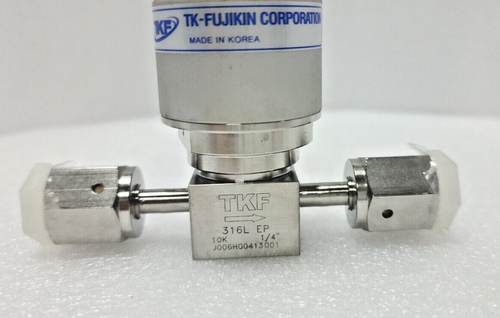 TKF TK-Fujikin Diaphragm Valve O.P. 0.4~0.6 Mpa S4PDVN-VF-C-P,Used,Korea+97079 - Afbeelding 5 van 7
