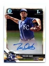 2018 Bowman Chrome #BCPA-TO Trevor Oaks 1st Bowman Auto Kansas City Royals