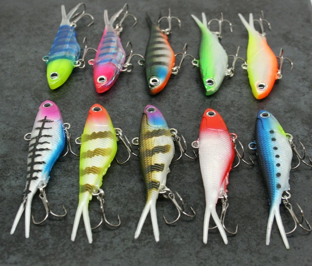 Soft Plastic Vibe Lures x10, 95mm, Vib Vibes Blade trazo transam