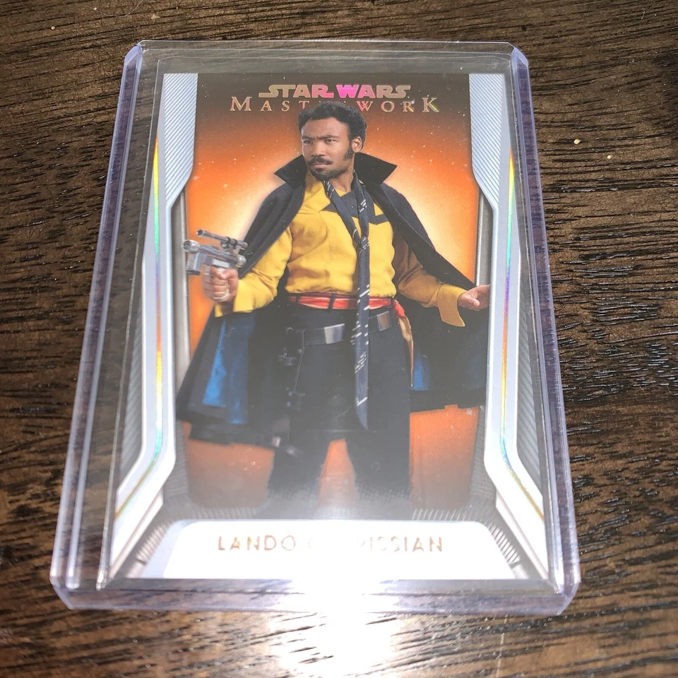 2021 Topps Star Wars Masterwork #67 Lando Calrissian Orange 03/10 Rare Rogue One - Image 2 of 3