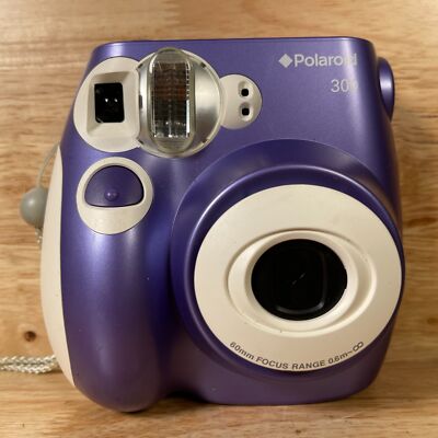 Polaroid Pic-300 Purple/Ice Blue Flash Automatic Colored Instant Film  Camera