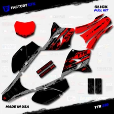 Gray & Red Slick Racing Graphics Kit fits 05-23 YAMAHA TTR230 TTR 230 decal