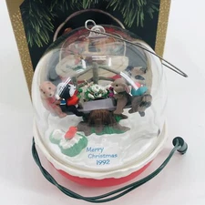 Vintage 1992 Hallmark Ornament Raccoon Forest Frolics w/ Light And Motion