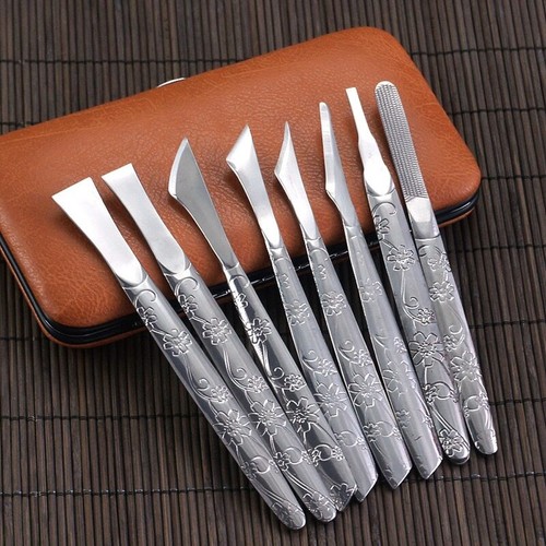 8tlg/Set Pediküre Werkzeug Set Edelstahl Messer Nagelknipser Maniküre Messerset - Bild 2 von 14
