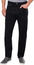 NWT Calvin Klein Mens Slim Straight Jean Size 36W x 32L Classic Black $90 FLF203