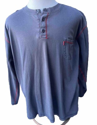 Portwest FR Welder Work T Shirt Crew Neck 3 Button Cat 2 Blue